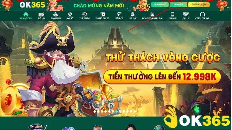 Chọn “đăng ký” để bắt đầu đăng ký OK365