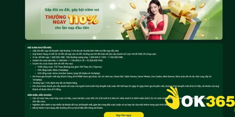 Khuyến mãi thưởng lần nạp đầu tiên