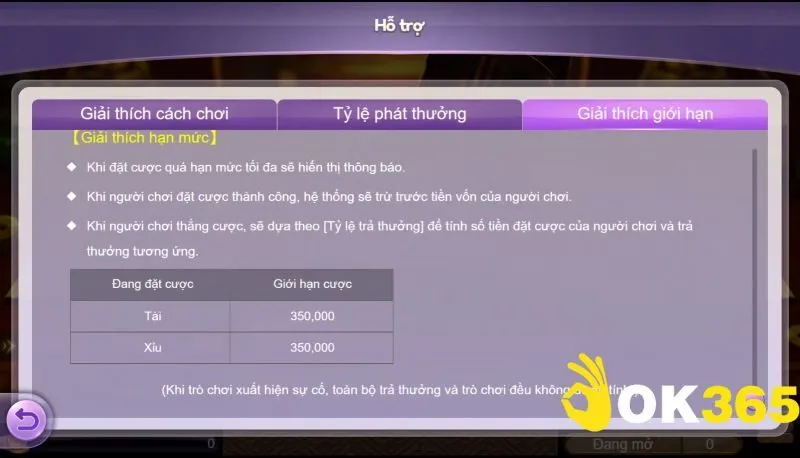 Câu hỏi về tài xỉu Ok365